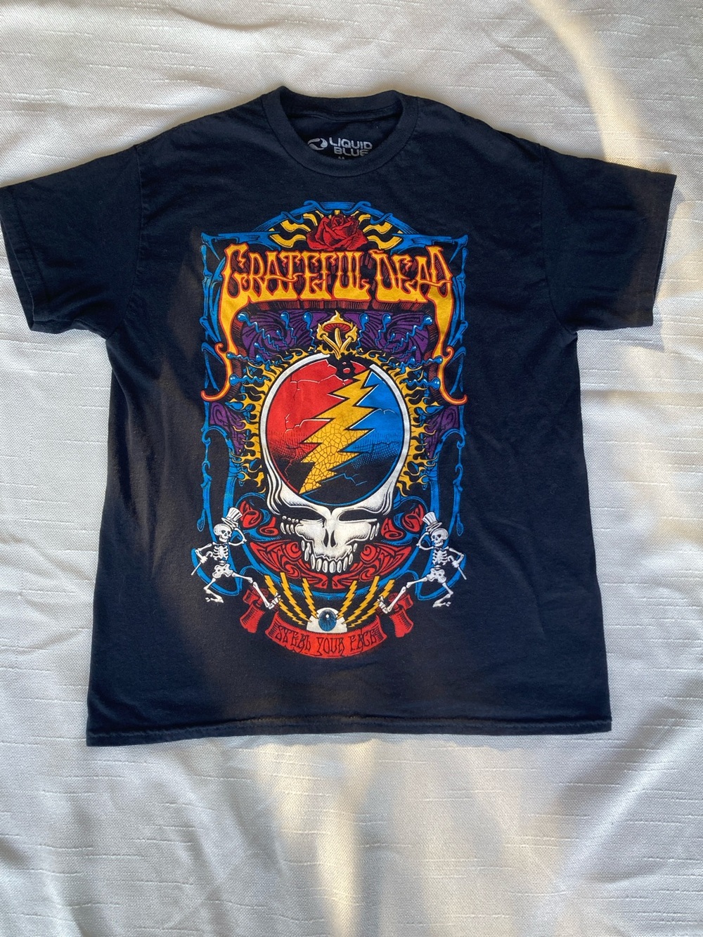 Liquid Blue Grateful Dead Steal Your Trippy T-shirt-Sz Medium